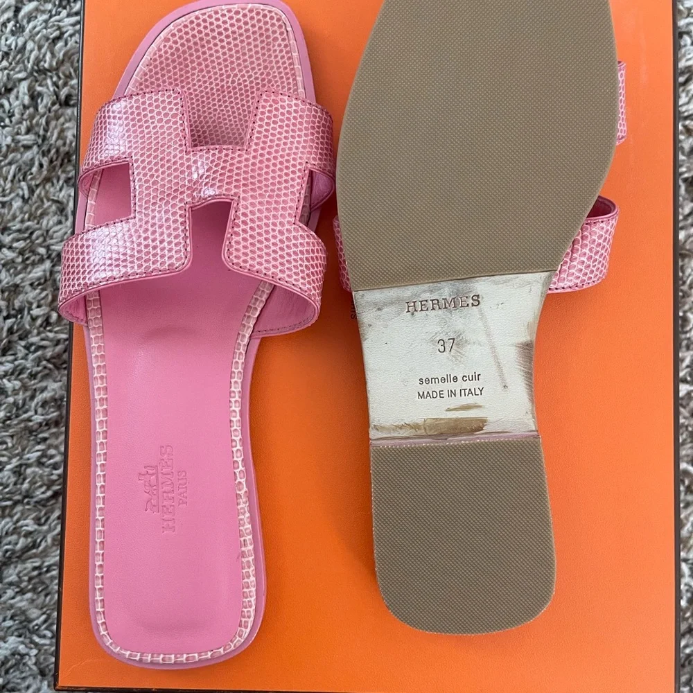 Hermes Pink Sandals for Women - Picture 3 of 3